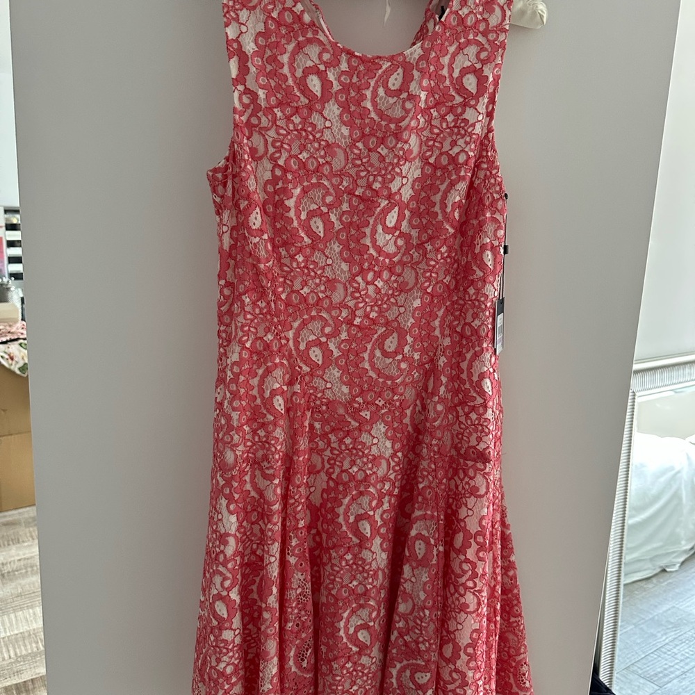 Red Lace Sleeveless Dress